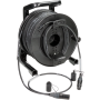 câble microphone professionnel sur enrouleur avec XLR de Neutrik® selon IP65