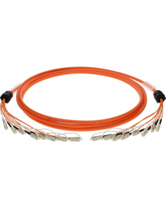 câble breakout fibre optique multimode 8x 50/125 OM3: SC - SC