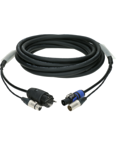 câble hybride audio et d'alimentation avec XLR 3p. et Schuko M => powerCON A