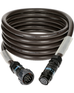 câble haut-parleur eXtreme, PVC marron, 8 x 4,0 mm² avec PA-COM® 8p. F sans bague-M avec bague